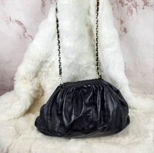 Chiara Ferretti Black Clutch/ Shoulder Purse